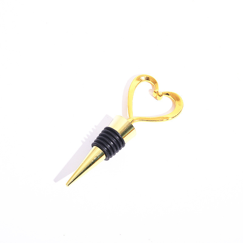Zinc alloy metallic positive heart beverages filled with Zinc Creative Silicon Gold Bottle.