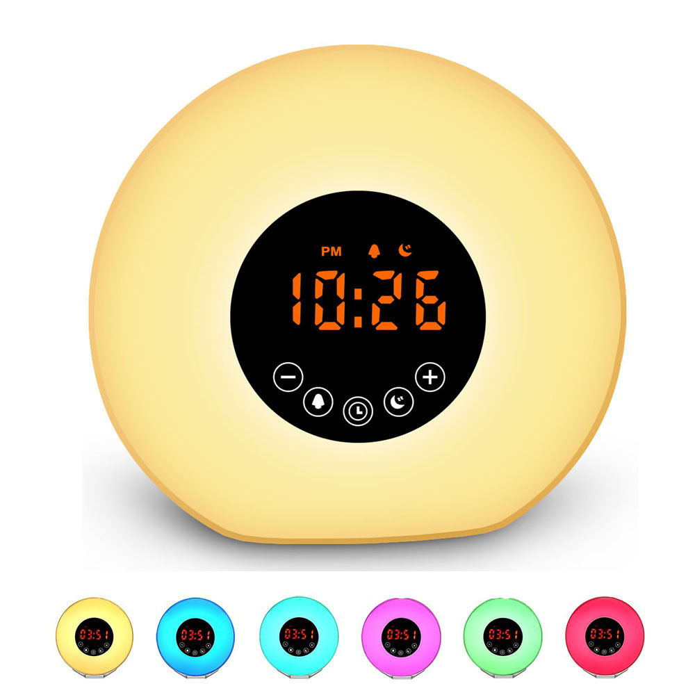 Creative gift simulates a sunrise wake-up light.