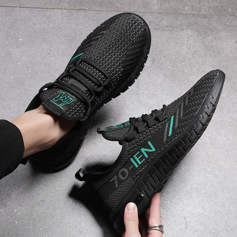 A man with a big summer sneaker, a man with high-speed shoes, a man with high-speed shoes.