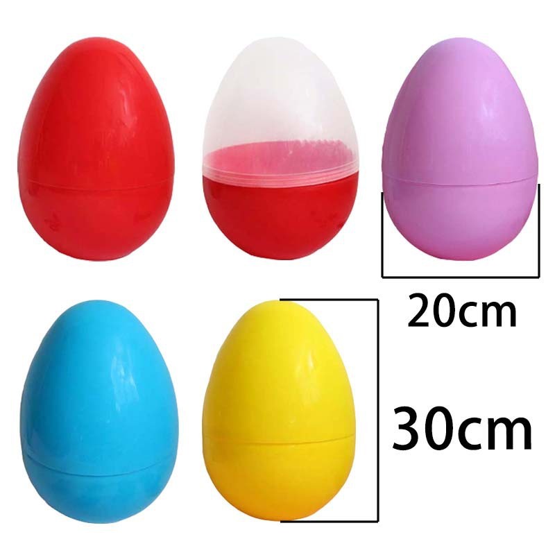 It's a super imitative egg shell, 30 centimeters to fill with chocolate egg opening party to decorate children's toys.