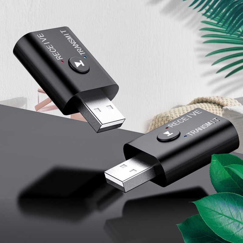 Bluetooth 5.0-USB receiver, two-in-one audio transmitter receiver, bluetooth audio adapter