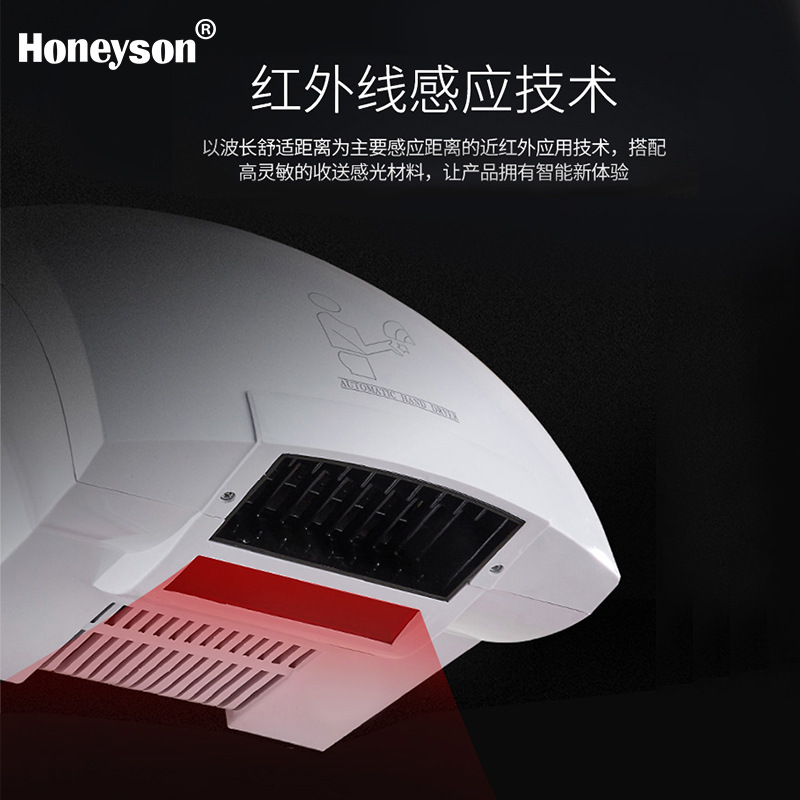 Honeyson烘手機幹手器全自動感應幹手機衛生間廁所吹手烘乾機現貨