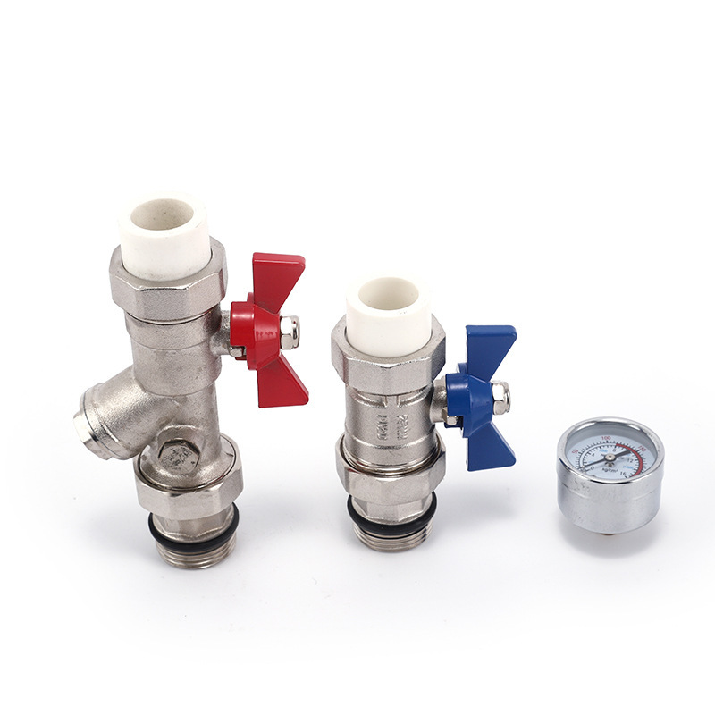 Warming multi-coloured brass materials, thickened side filtration ball valves.