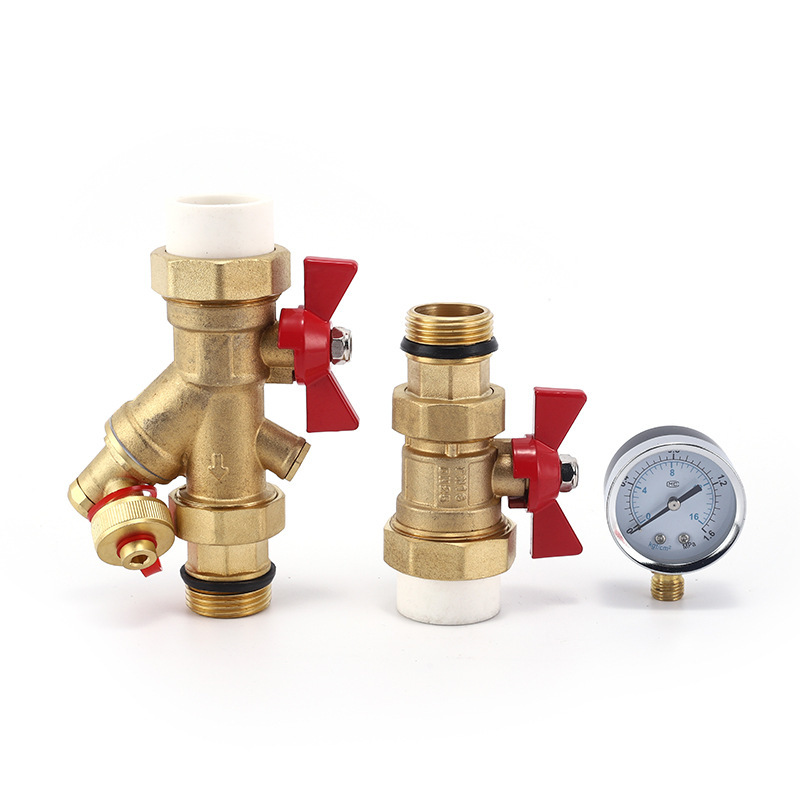 Warming series of multi-coloured brass materials with thick filter valves.