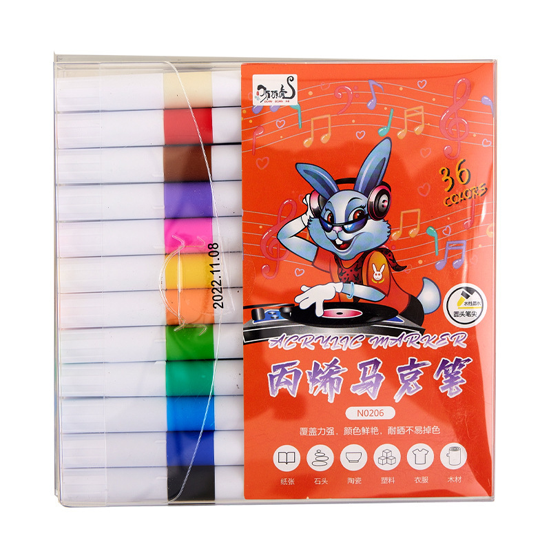 Acrylic wholesales for children in elementary school with the top tiger, acrylic Marker, painting water-proof pens and graffiti