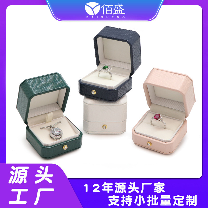 Creative European eight-point-drilled high-end ring box, special piece of paper.