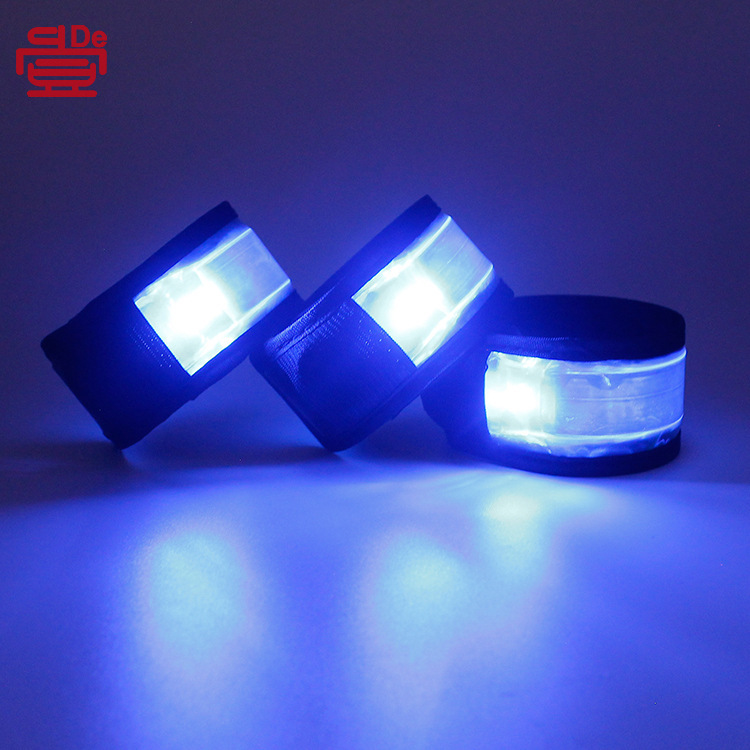LED phát sáng dây đeo cổ tay, vòng phản xạ tinh thể, đèn báo động ngoài trời.
