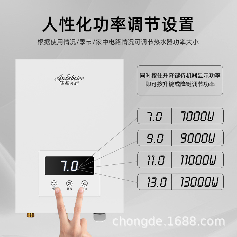 即熱式電熱水器大功率家用恆溫小型快速熱淋浴衛生間洗澡380V商用