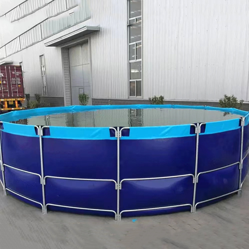 Outdoor round tarpaulin cistern cisterns with a large capacity of aquaculture equipment pvc stubs to prevent scratching