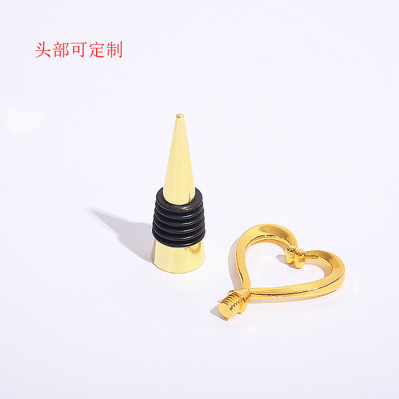 Zinc alloy metallic positive heart beverages filled with Zinc Creative Silicon Gold Bottle.