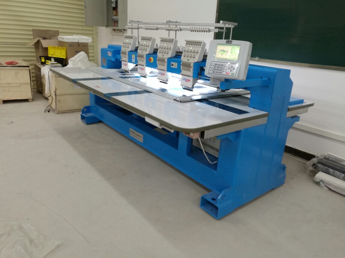 Four fully automated computer embroidery machines, new money moving into a high-speed 900-kilogram worksuit embroidery machine