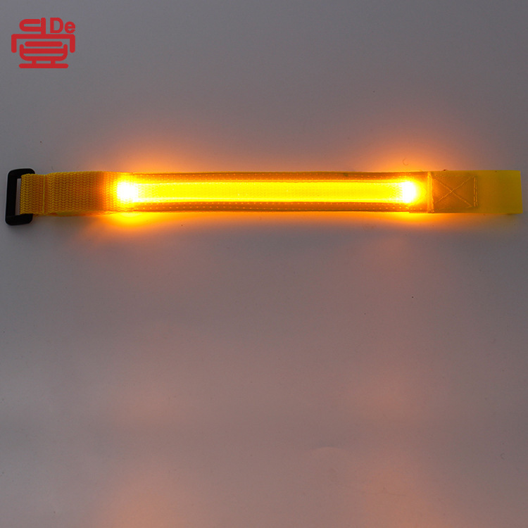 Thắt lưng tay đèn LED, vòng tay bằng sợi quang, đêm và đêm, vòng đeo tay cảnh báo.