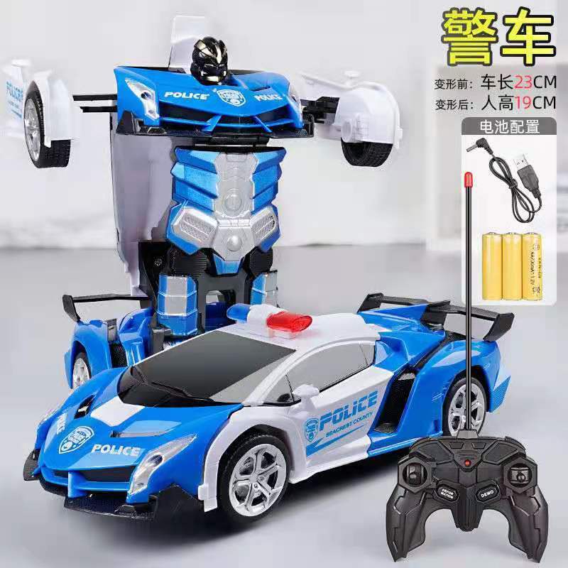 Net-red gesture remote-controlled car deformation robot Rambo, child car deformation toy.