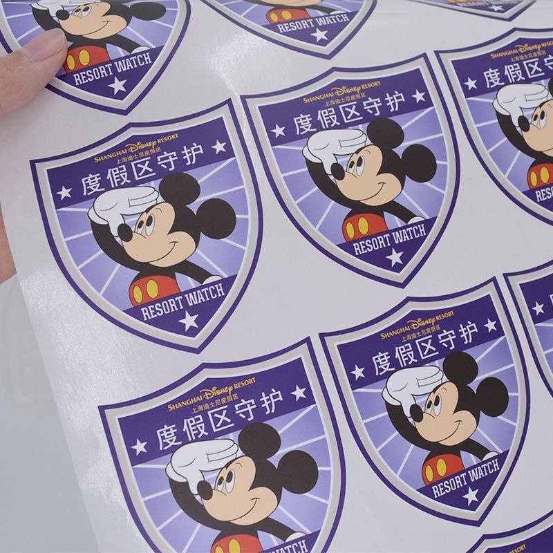 Transparent PVC, hot, waterproof sticker custom membrane printing.