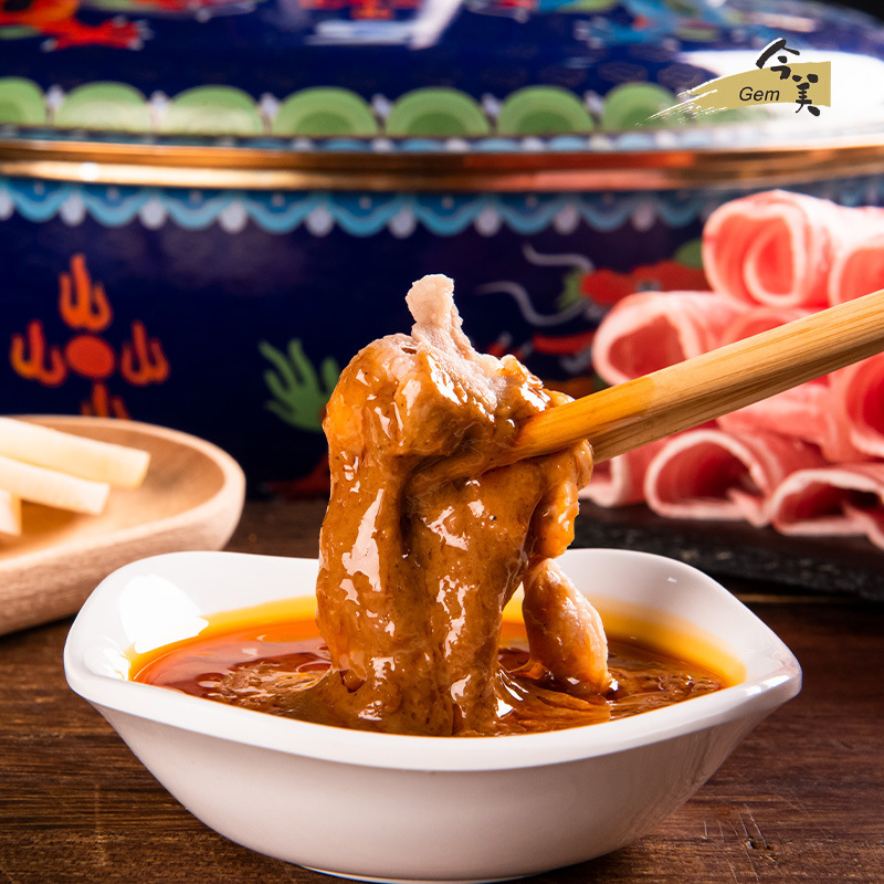 Today's beauty, Nemori's little lamb food pans, sesame sauce, peanut butter, 120g kettle sauce.
