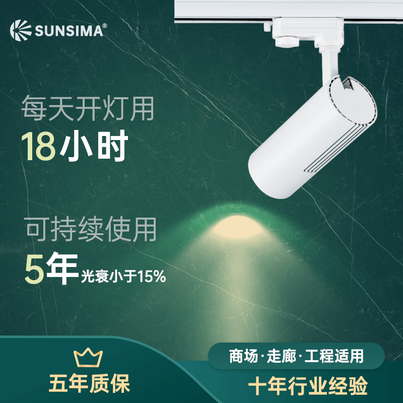 Led-room window hall track light: 30 WWming Museum Lights Cob-dispersible orbital lamp