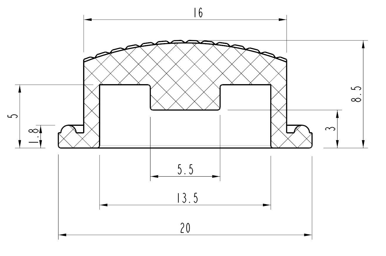 工厂直销强光手电筒优质硅胶开关按钮帽防水配件尾按16mm开关帽