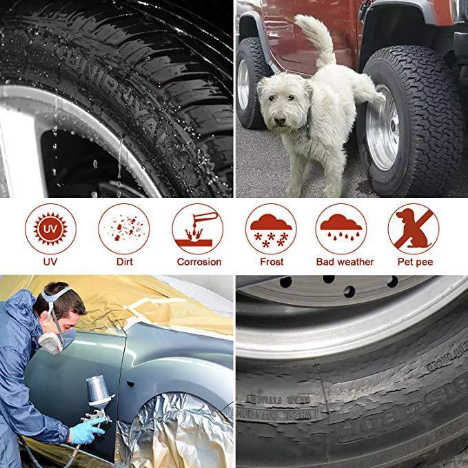 Car tire mask protection hood, dustproof vehicle tire, waterproof dog pee-pee-pee-past block