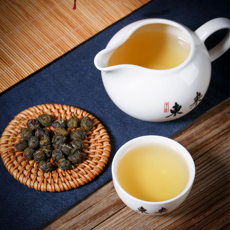 福建茉莉茶叶 茉莉香珠花茶 茉莉绣球珍珠茶叶散茶批发5窨香珠