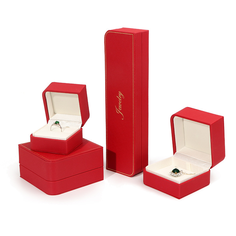 New PU-skin high-quality jewelry gift box, creative ring bracelet box.