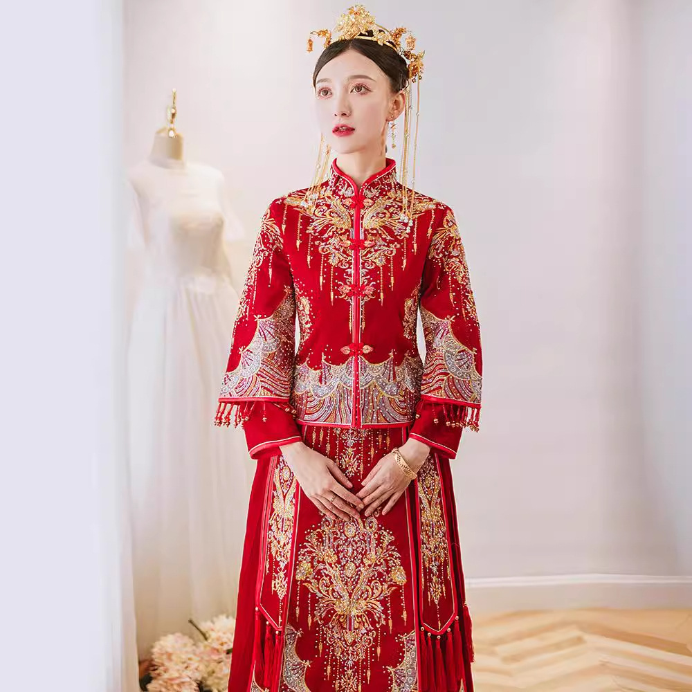 The factory's 2022 autumn and winter new dress for the wedding dress.