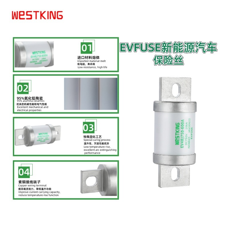 400A-600A straight stream breaker protection for electric vehicle high voltage pack power cells