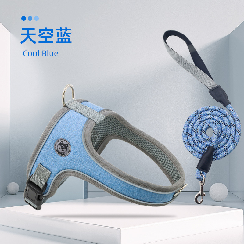 A7 con chó lưng ngựa mặc áo khoác buộc dây thừng để chống đạn qua dây thừng chó, chó con và chó.