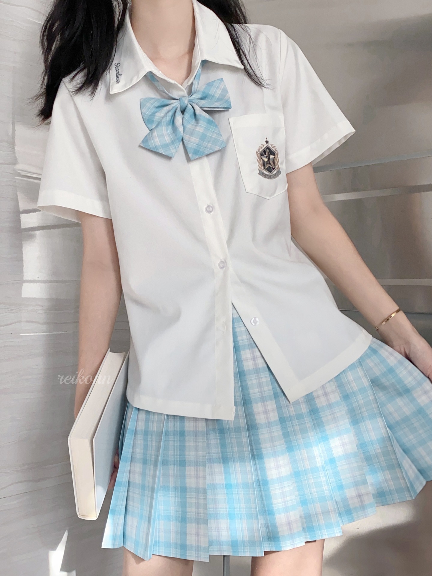 [MeolyCat] Sweet light-coloured original original wind uniform, JK's half-dress.