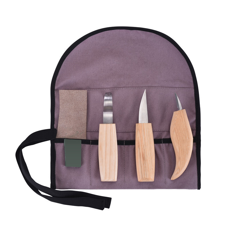 The factory provides a carving kit with a hand-carving knife to dig a plate of chromium steel.