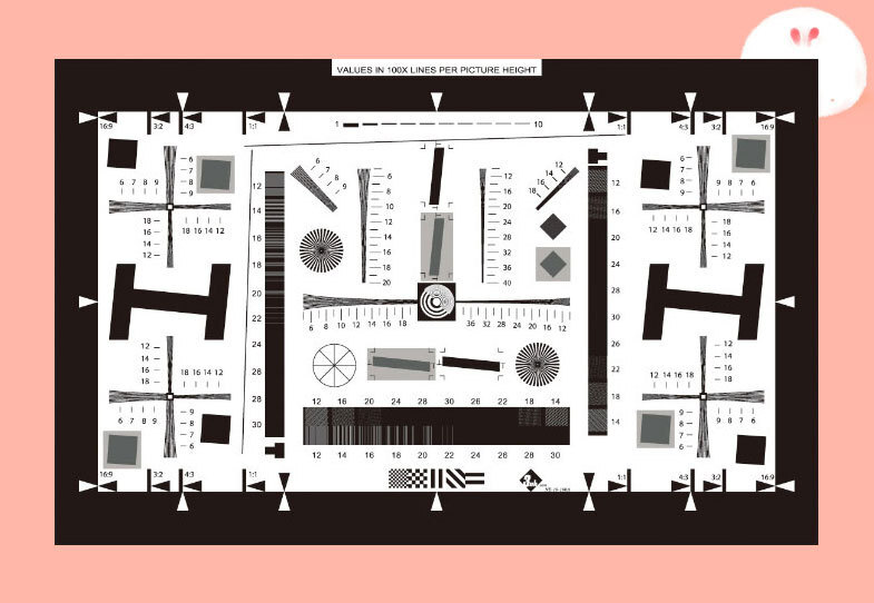 標準高清 ISO12233分辨率測試卡(增強型) 2倍 可測800萬像素以上