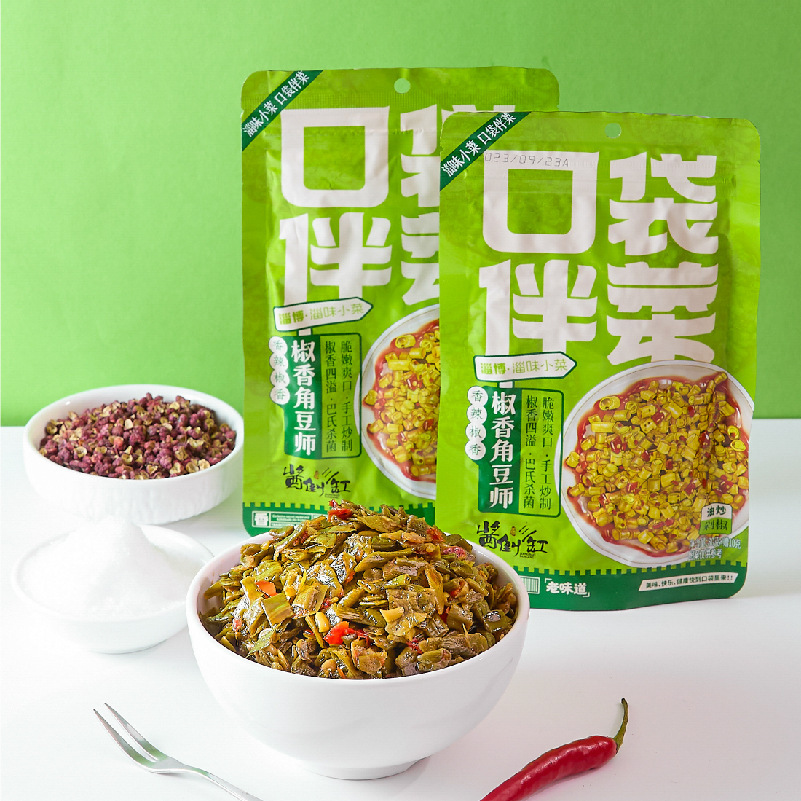 Nhà máy cung cấp 90 g tiêu, đậu ớt, dưa chua, đậu,