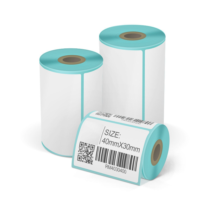 25 small rolls of three heat-proof, dry-labeled bluetooth portable print-coded paper repository 40 30 60