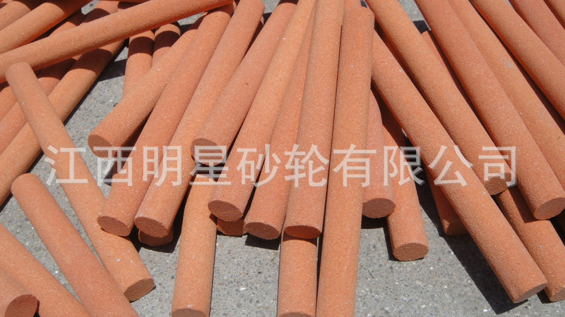 厂家直供 白刚玉铁红圆柱磨石 刚玉油石批发