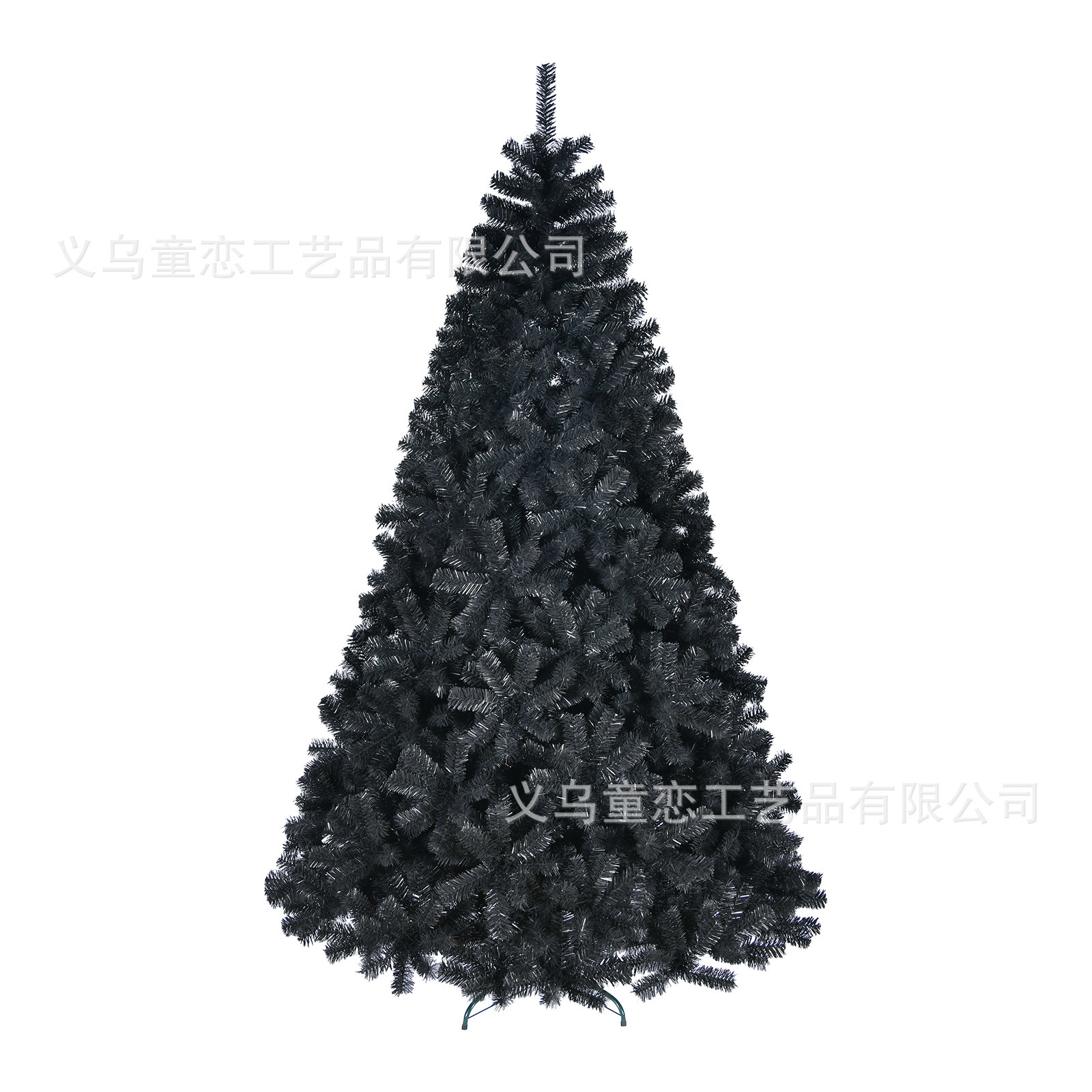 2.25 meters black PVC Christmas tree Halloween decorating Euro-American certified black and hot.