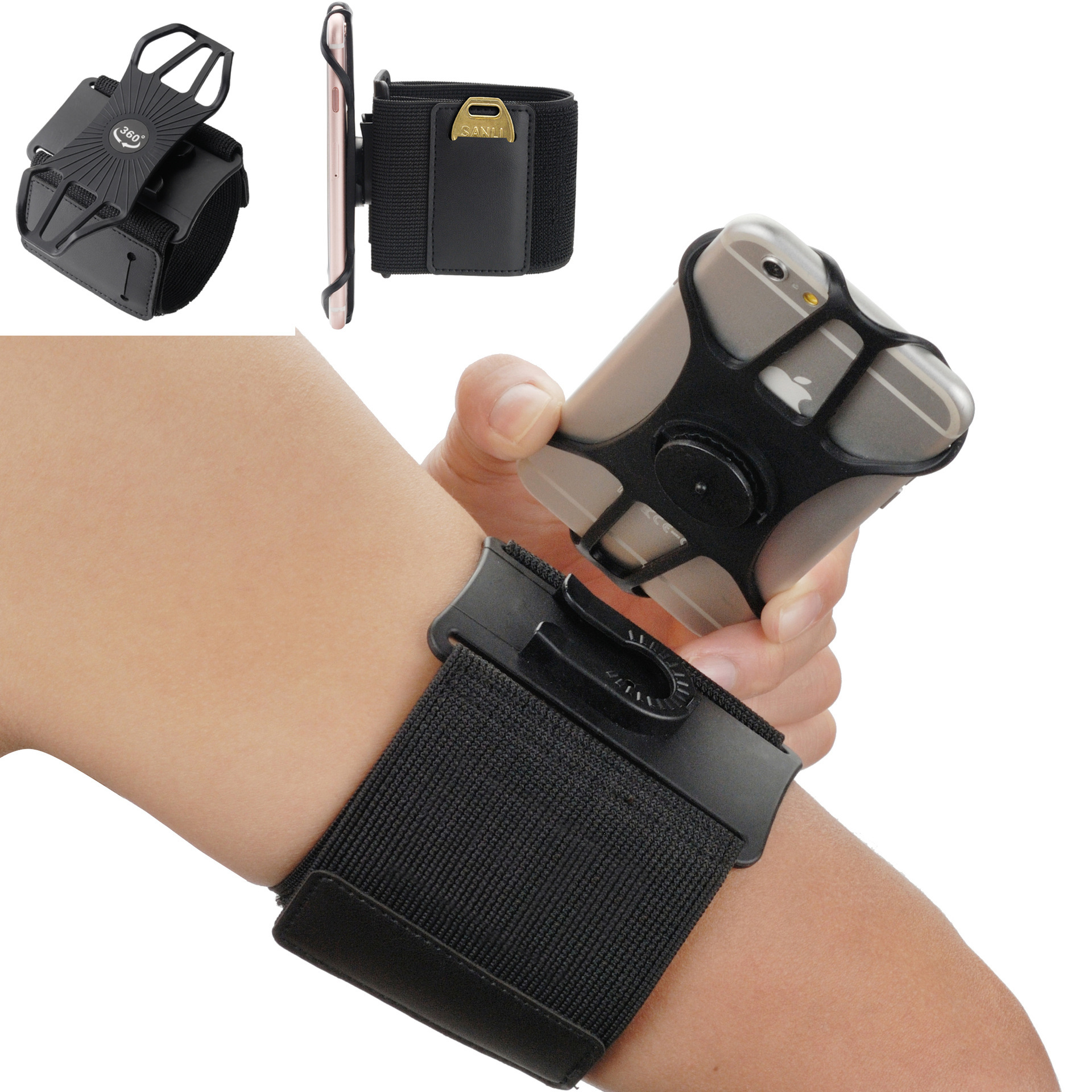 You can unplug a mobile phone arm bag to support the arm wrists and bicycles.