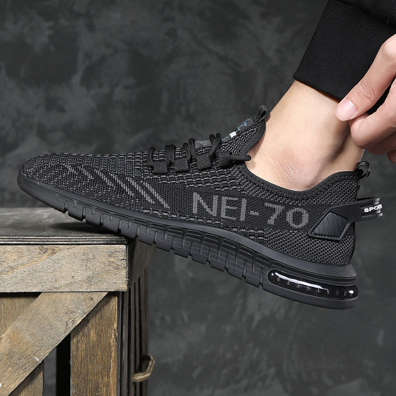 A man with a big summer sneaker, a man with high-speed shoes, a man with high-speed shoes.