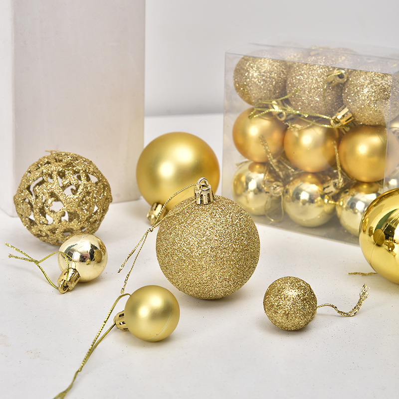 3/4/6 and 100pcs Christmas box packs of electroplating plastic ball Christmas decorations