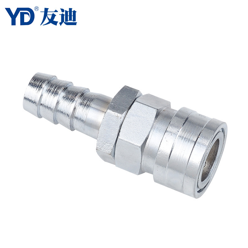 P006 Large flow gas, carbon steel plating chromium ISO7241-A fast connection