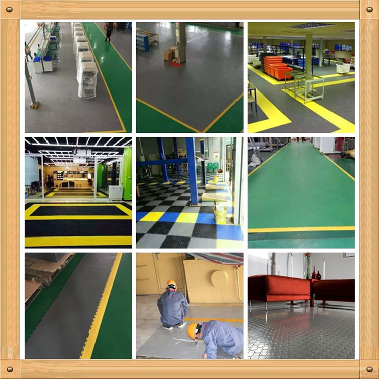 PVC plastic floor factory, Shanghai Industrial workshop warehouse, forklift-free floor processing custom