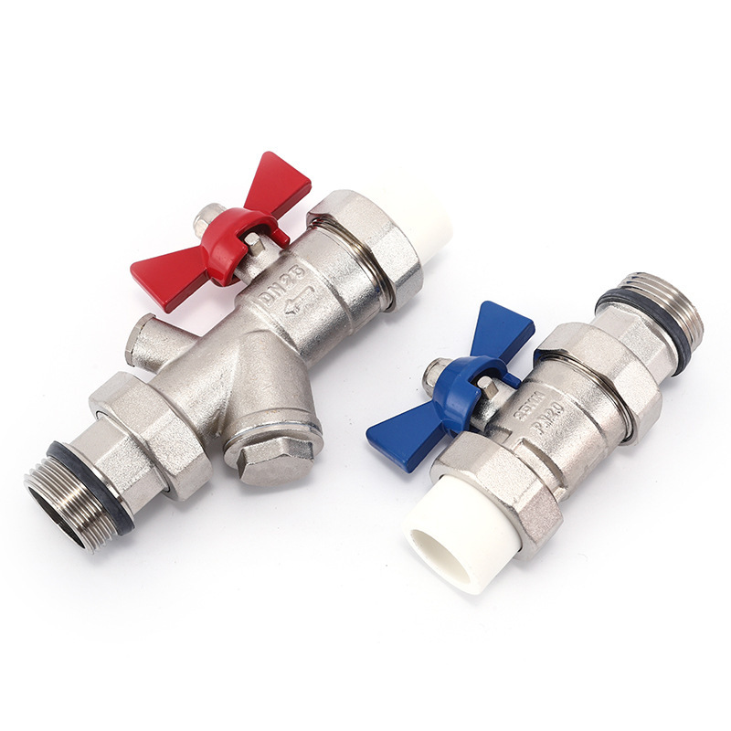 Warming multi-coloured brass materials, thickened side filtration ball valves.