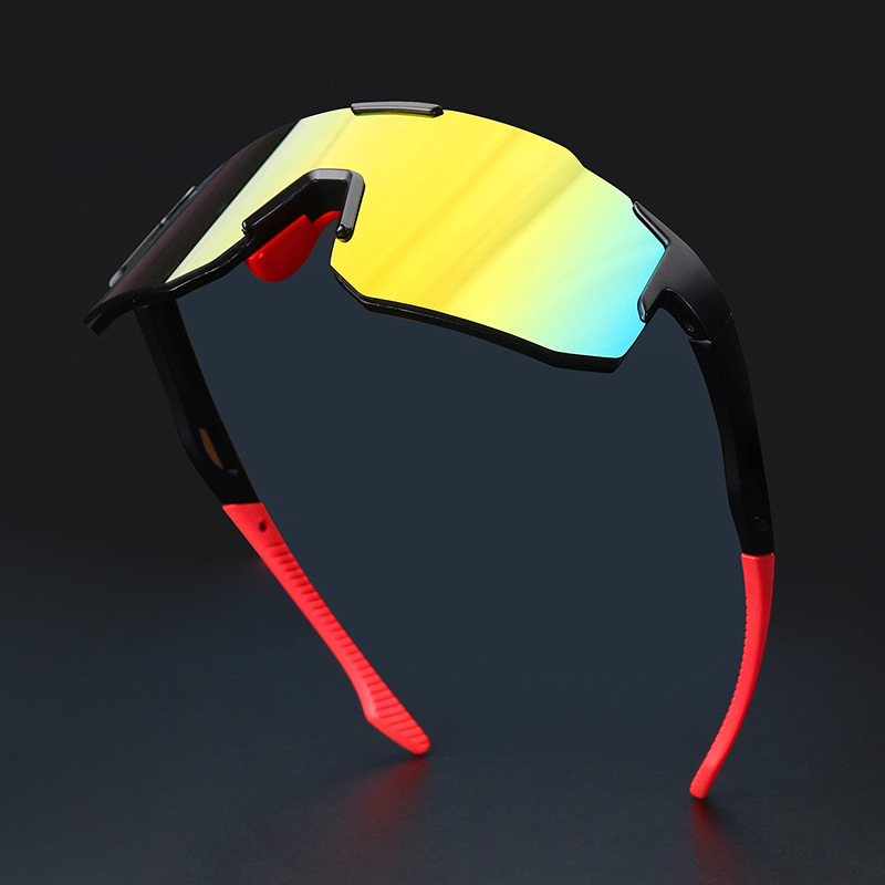 2024 new colored sunglasses in outdoor motion mirrors riding in large frames for male and female windshield glasses/9337