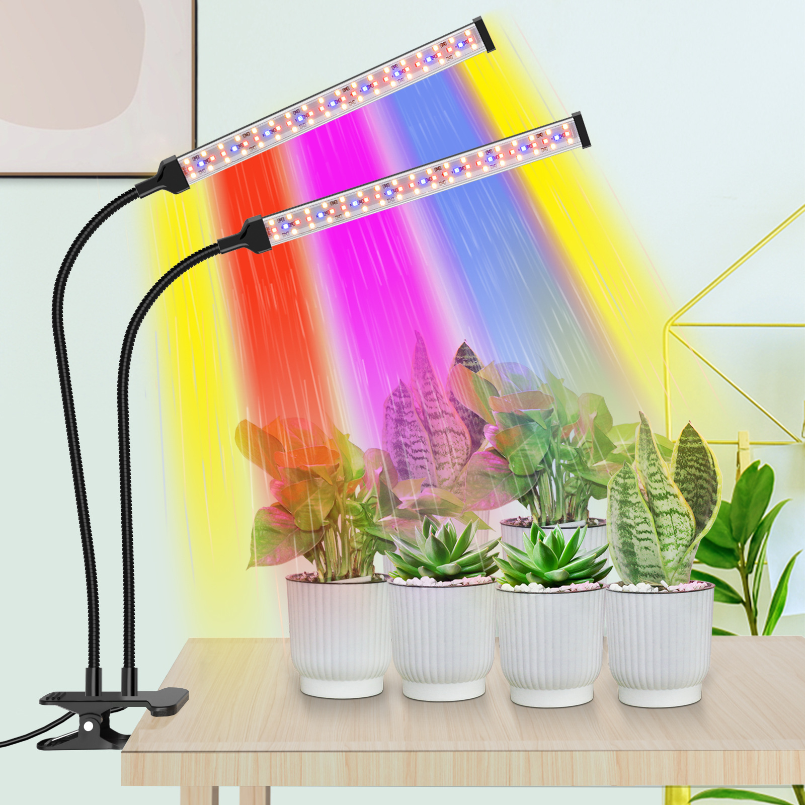 Amazonled plant growth lights, desktop plant lamps, green flowers, full spectral multi-meat light.