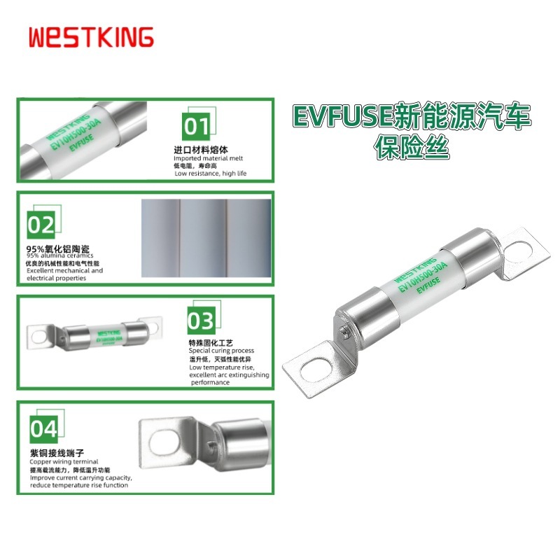 EV10H500 - New energy electric vehicle air-conditioning fuse 500VDC Lithium battery protection