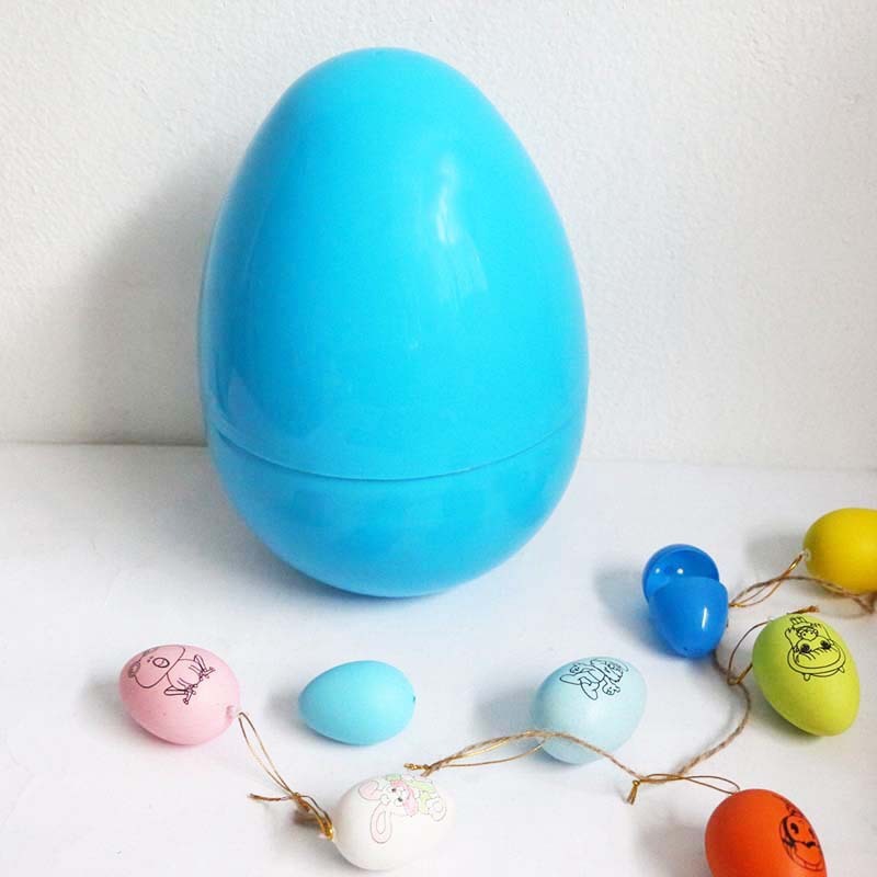 It's a super imitative egg shell, 30 centimeters to fill with chocolate egg opening party to decorate children's toys.