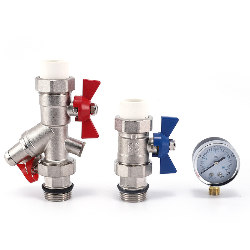 Warming series of multi-coloured brass materials with thick filter valves.