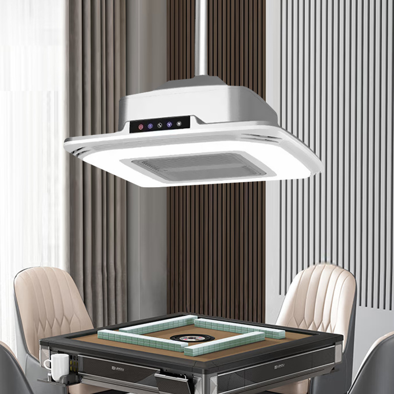 The mahjong air-purifier chess room smoker lights up and down the chandelier room dedicated to smokers