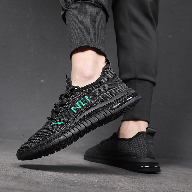 A man with a big summer sneaker, a man with high-speed shoes, a man with high-speed shoes.