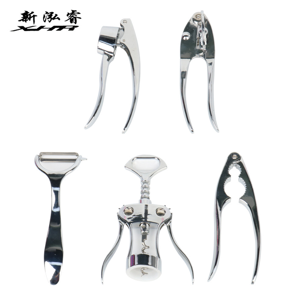 Kitchen tool kit, wine bottle opener package, five sets, garlic walnuts.