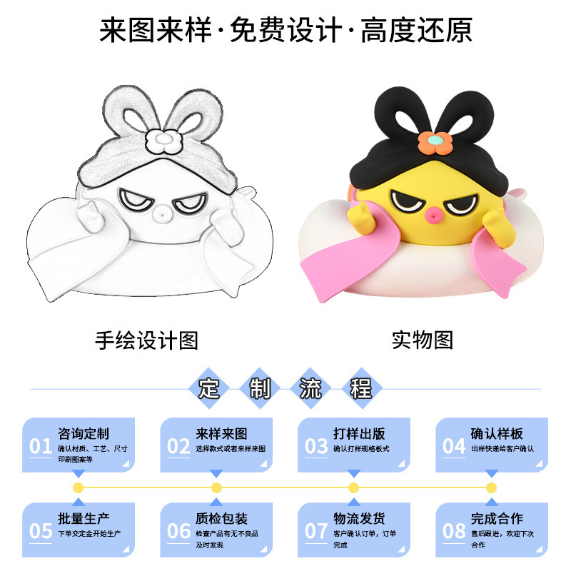 Tuỳ biến sự phân phối đồ chơi Giáng sinh của trẻ em với hộp đựng búp bê nhựa màu đỏ của các nhân viên văn phòng