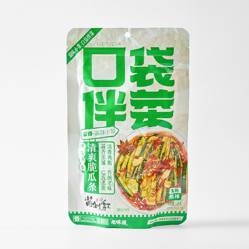 공장 공급 신선한 절임, 마늘 및 절임 및 절임의 128 g.